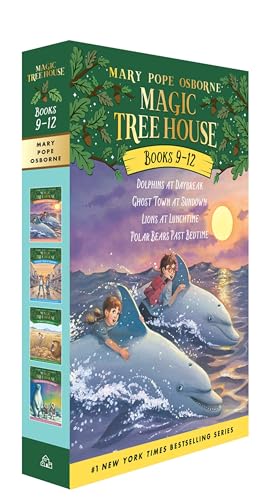 Book Cover Magic Tree House Boxed Set, Books 9-12: Dolphins at Daybreak, Ghost Town at Sundown, Lions at Lunchtime, and Polar Bears Past Bedtime