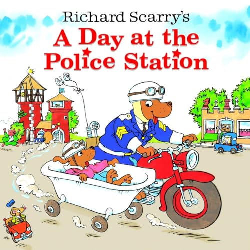 Book Cover Richard Scarry's A Day at the Police Station (Look-Look)