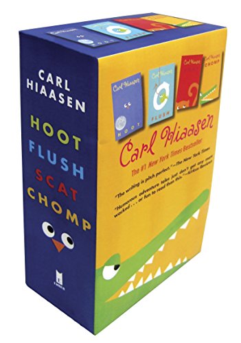 Book Cover Hiaasen 4-Book Trade Paperback Box Set (Chomp, Flush, Hoot, Scat)
