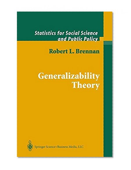 Generalizability Theory (Statistics for Social and Behavioral Sciences)
