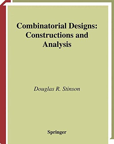 Book Cover Combinatorial Designs: Constructions and Analysis