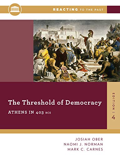 Book Cover The Threshold Of Democracy: Athens in 403 B.C. (Reacting to the Past)