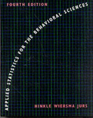 Applied Statistics for the Behavioral Sciences
