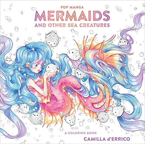 Book Cover Pop Manga Mermaids and Other Sea Creatures: A Coloring Book