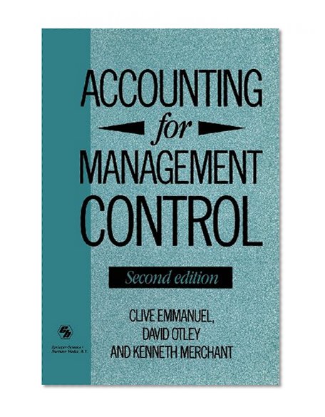 Accounting for Management Control (Chapman & Hall Series in Accounting and Finance)