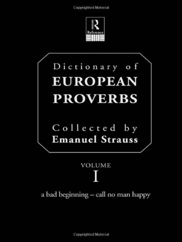 Dictionary of European Proverbs