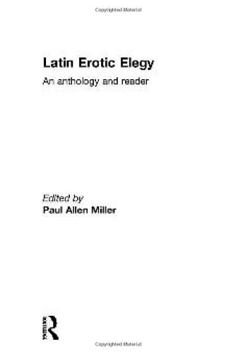 Book Cover Latin Erotic Elegy: An Anthology and Reader