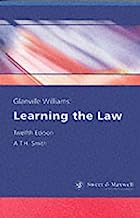 Book Cover Glanville Williams: Learning the law