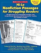 Book Cover Hi-Lo Nonfiction Passages for Struggling Readers: Grades 4-5: 80 High-Interest/Low-Readability Passages with Comprehension Questions and Mini-Lessons for Teaching Key Reading Strategies