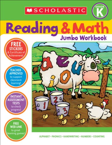 Book Cover Reading & Math Jumbo Workbook: Grade K