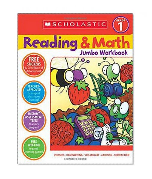 Reading & Math Jumbo Workbook: Grade 1