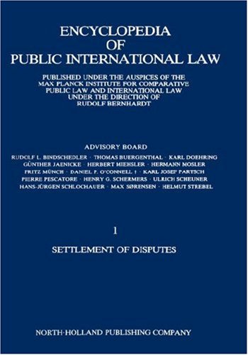 ENCYCLOPEDIA OF PUBLIC INTERNATIONAL LAW