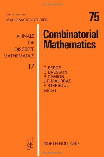 Combinatorial Mathematics: International Colloquium Proceedings (Mathematics Studies)