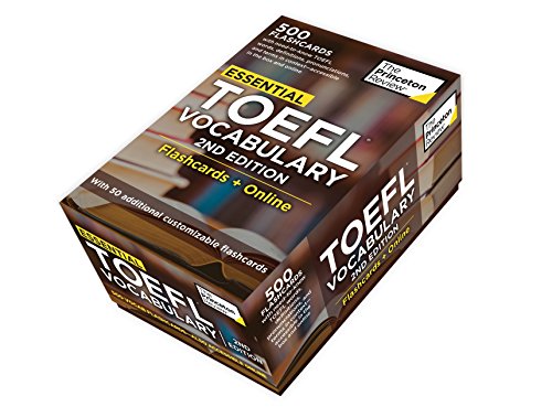 Book Cover The Princeton Review Essential Toefl Vocabulary Flashcards: 500 Essential Vocabulary Words to Help Boost Your Toefl Score (College Test Preparation)