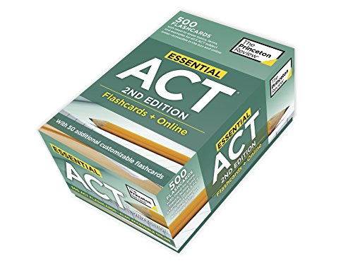 Book Cover Essential ACT, 2nd Edition: Flashcards + Online: 500 Need-to-Know Topics and Terms to Help Boost Your ACT Score (College Test Preparation)