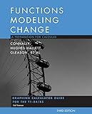 Functions Modeling Change, Graphing Calculator Guide: A Preparation for Calculus