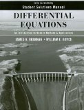 Differential Equations, Student Solutions Manual: An Introduction to Modern Methods and Applications