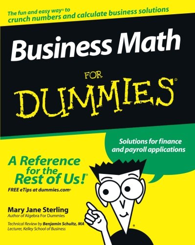 Book Cover Business Math For Dummies