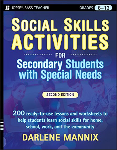 Book Cover Social Skills Activities for Secondary Students with Special Needs