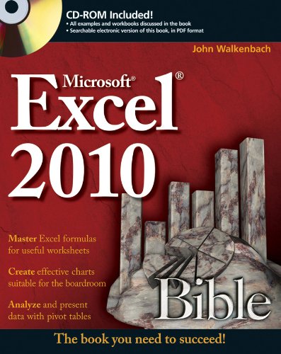 Book Cover Excel 2010 Bible