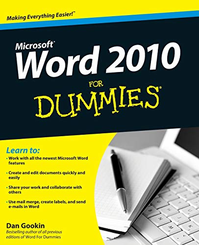 Book Cover Word 2010 For Dummies