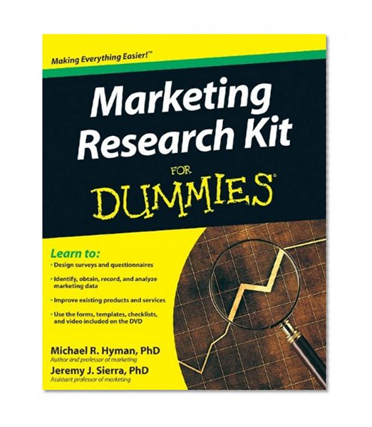 Book Cover Marketing Research Kit For Dummies