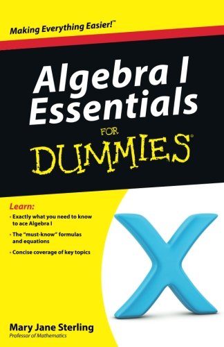 Book Cover Algebra I Essentials For Dummies