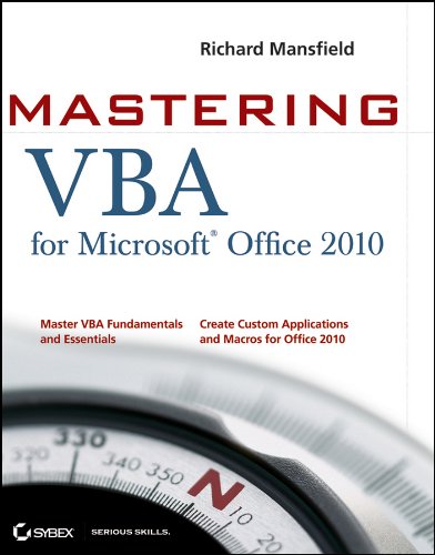 Book Cover Mastering VBA for Office 2010