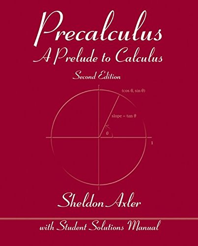 Book Cover Precalculus: A Prelude to Calculus