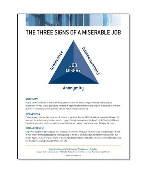 Managing for Employee Engagement: Poster (J-B Lencioni Series)