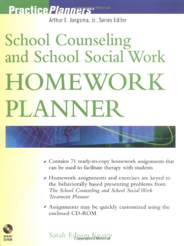 Book Cover School Counseling and School Social Work Homework Planner