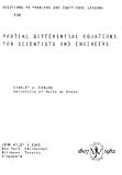 Partial Differential Equations For Scientists And Engineers: Solutions To Problems & Additional Lessons