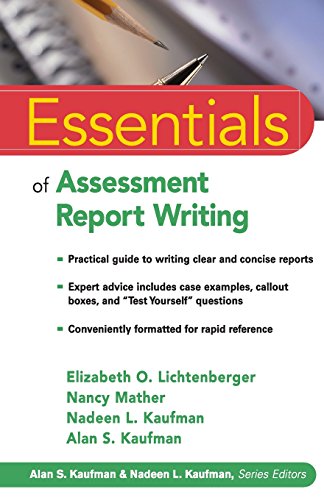 Book Cover Essentials of Assessment Report Writing