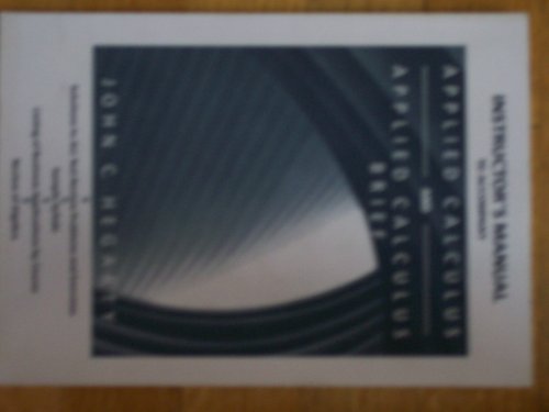 Applied Calculus - Teachers Manual