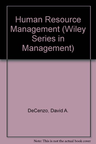 Human Resource Management: Concepts and Practices (Wiley Series in Management)