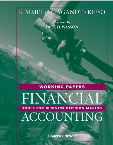 Financial Accounting, Working Papers: Tools for Business Decision Making