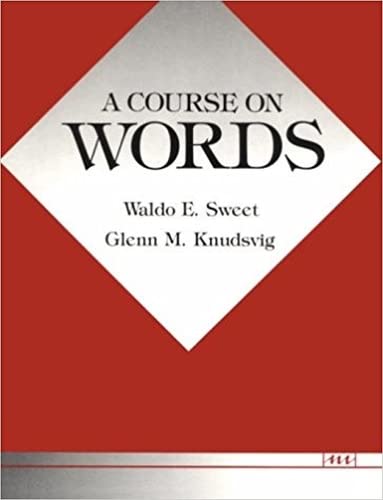 Book Cover A Course on Words