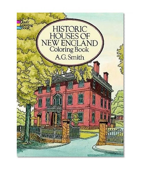 Book Cover Historic Houses of New England Coloring Book (Dover History Coloring Book)