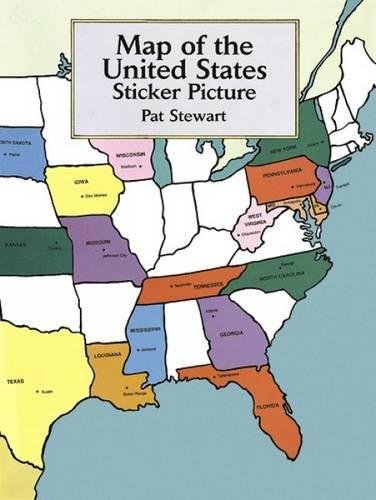 Book Cover Map of the United States Sticker Picture (Dover Sticker Books)
