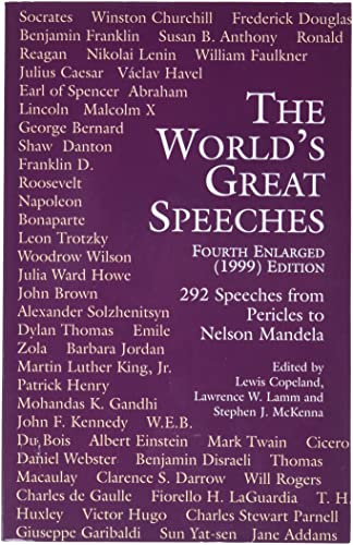 Book Cover The World's Great Speeches: Fourth Enlarged (1999) Edition