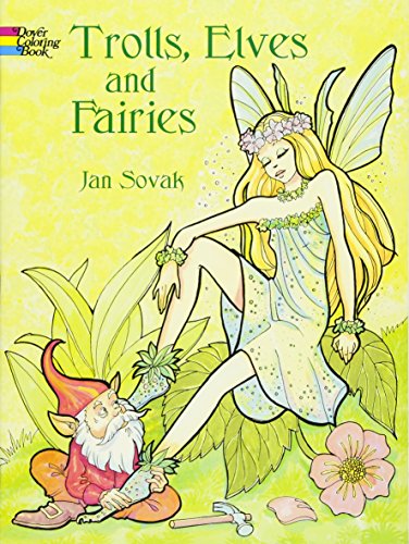 Book Cover Trolls, Elves and Fairies (Dover Coloring Books)