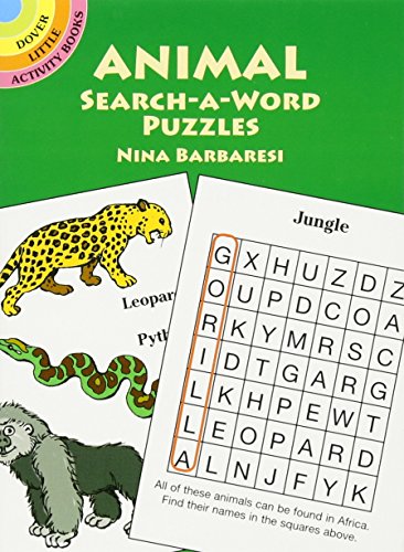 Book Cover Animal Search-a-Word Puzzles (Dover Little Activity Books)