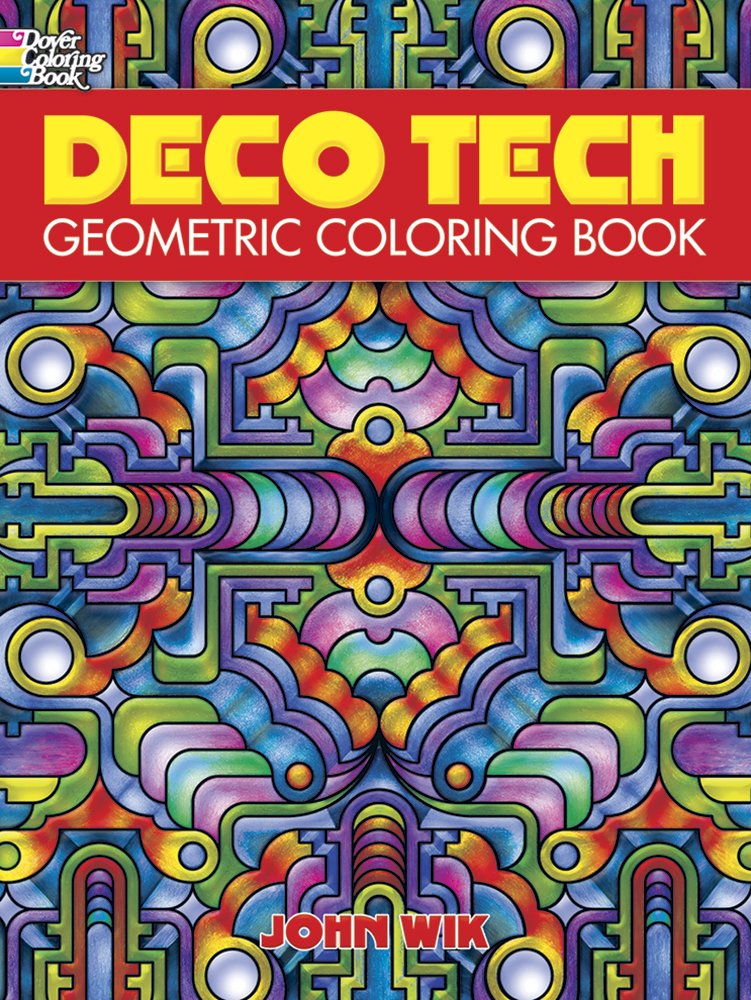Book Cover Deco Tech: Geometric Coloring Book