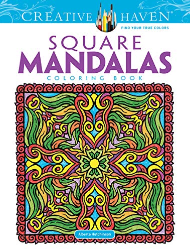 Book Cover Creative Haven Square Mandalas Coloring Book (Creative Haven Coloring Books)