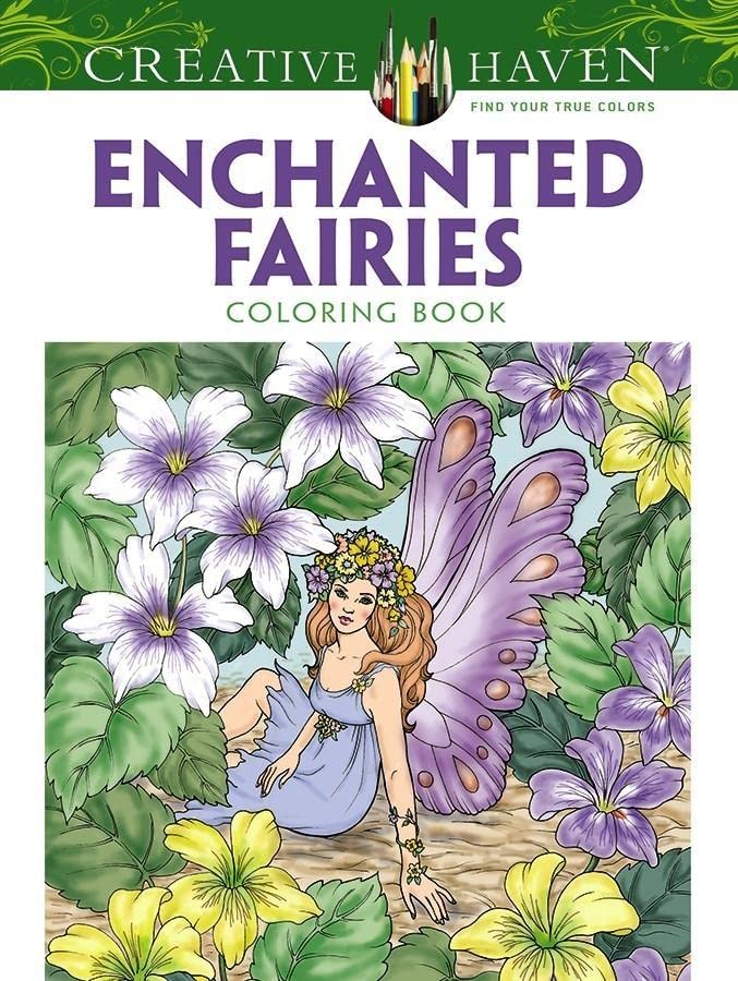 Book Cover Adult Coloring Enchanted Fairies Coloring Book (Creative Haven Coloring Books)