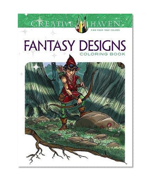 Book Cover Creative Haven Fantasy Designs Coloring Book (Adult Coloring)