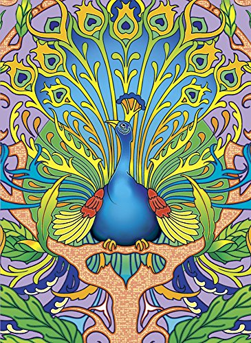 Book Cover Art Nouveau Peacock Notebook