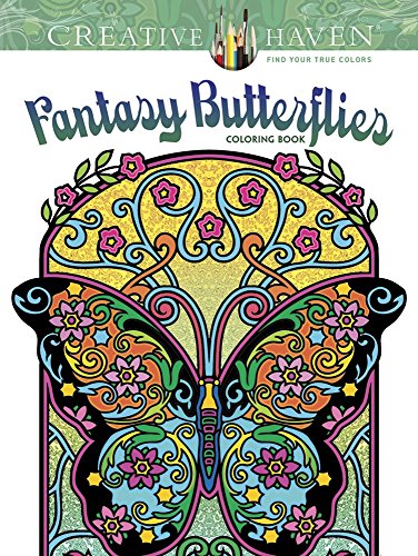 Book Cover Creative Haven Fantasy Butterflies Coloring Book (Creative Haven Coloring Books)