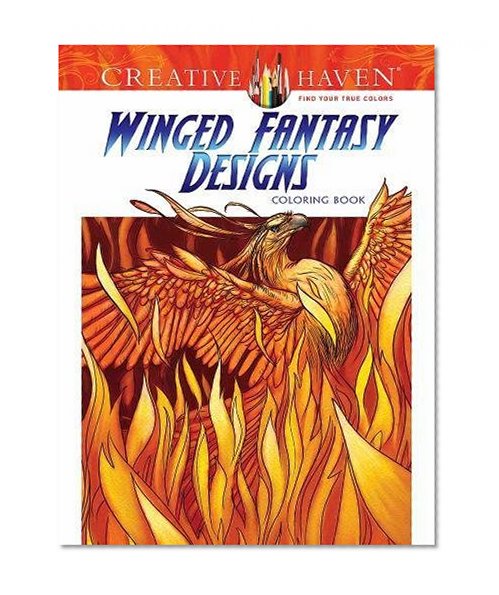 Book Cover Creative Haven Winged Fantasy Designs Coloring Book (Adult Coloring)
