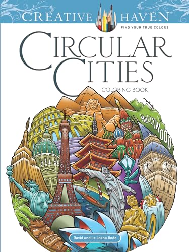 Book Cover Creative Haven Circular Cities Coloring Book (Adult Coloring Books: World & Travel)